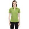 North End Women's Cactus Green Performance Pique Polo