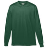 Augusta Sportswear Men's Dark Green Wicking Long-Sleeve T-Shirt