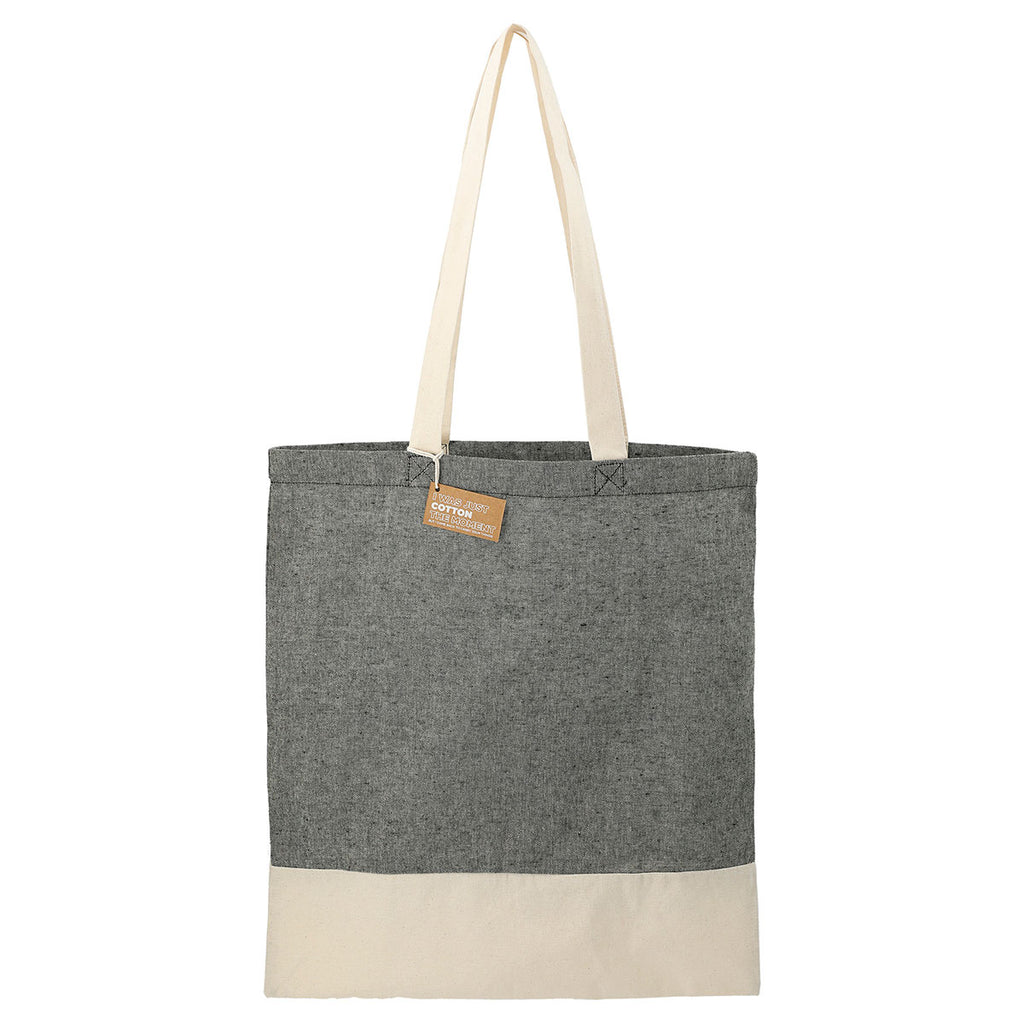 Leed's Black Split Recycled 5oz Cotton Twill Convention Tote