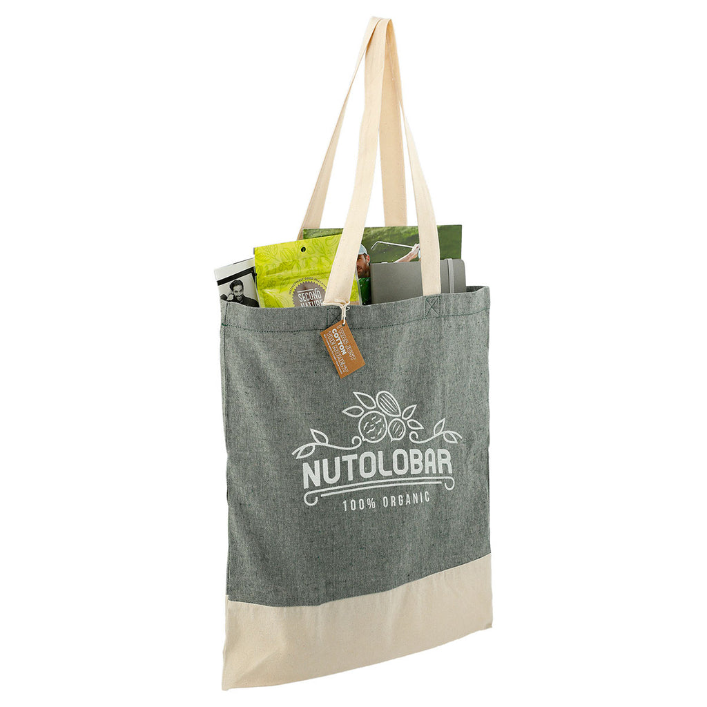 Leed's Dark Green Split Recycled 5oz Cotton Twill Convention Tote