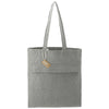 Leeds Dark Grey Recycled Cotton Herringbone Tote with Zip Pocket