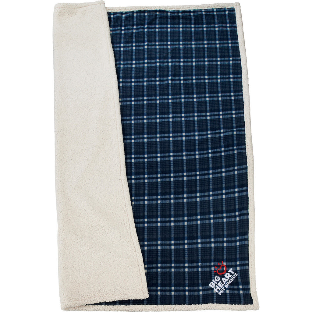 Field & Co. Blue Plaid Sherpa Blanket