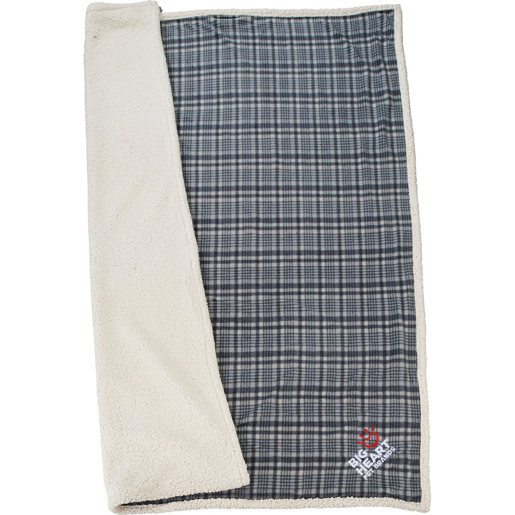 Field & Co. Grey Plaid Sherpa Blanket