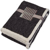 Field & Co. Black Heathered Fleece Sherpa Blanket