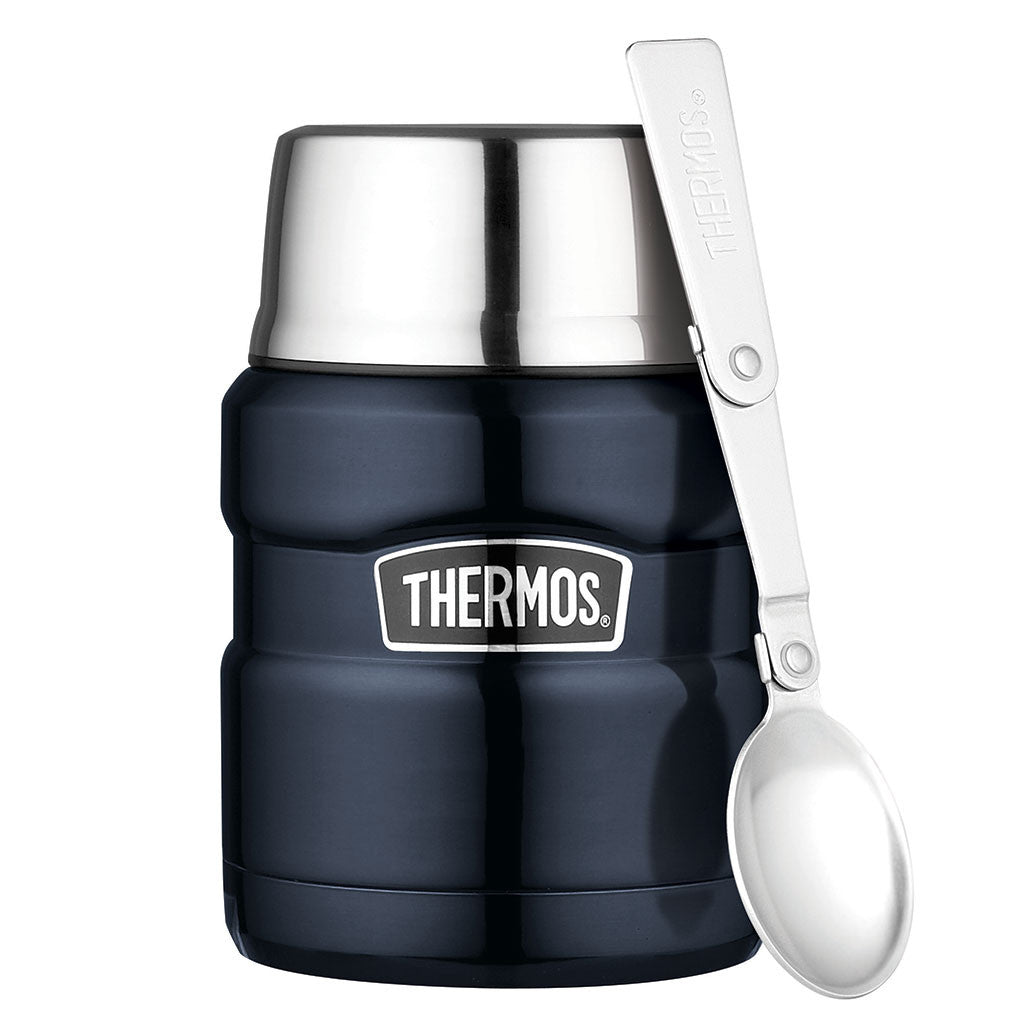 Thermos Midnight Blue Stainless King Food Jar with Spoon - 16 oz.