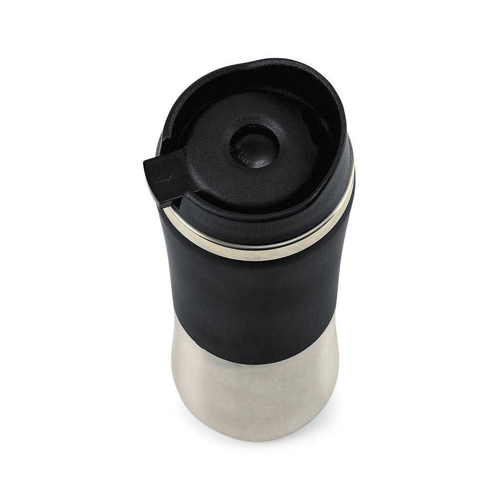 Thermocafe Black Stainless Steel Travel Tumbler-12 oz.