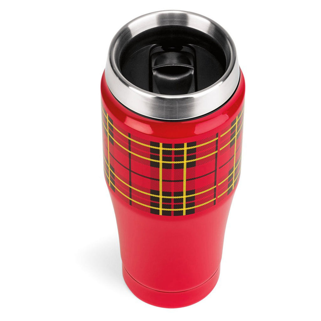 Thermos Red Heritage Plaid Travel Tumbler-16oz