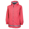 Charles River Youth Coral/Reflective New Englander Rain Jacket