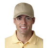 UltraClub Men's Khaki Classic Cut Chino Cotton Twill Structured Cap