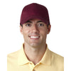 UltraClub Men's Maroon Classic Cut Chino Cotton Twill Structured Cap