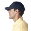 UltraClub Men's Navy Classic Cut Chino Cotton Twill Structured Cap