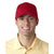 UltraClub Men's Red Classic Cut Chino Cotton Twill Structured Cap