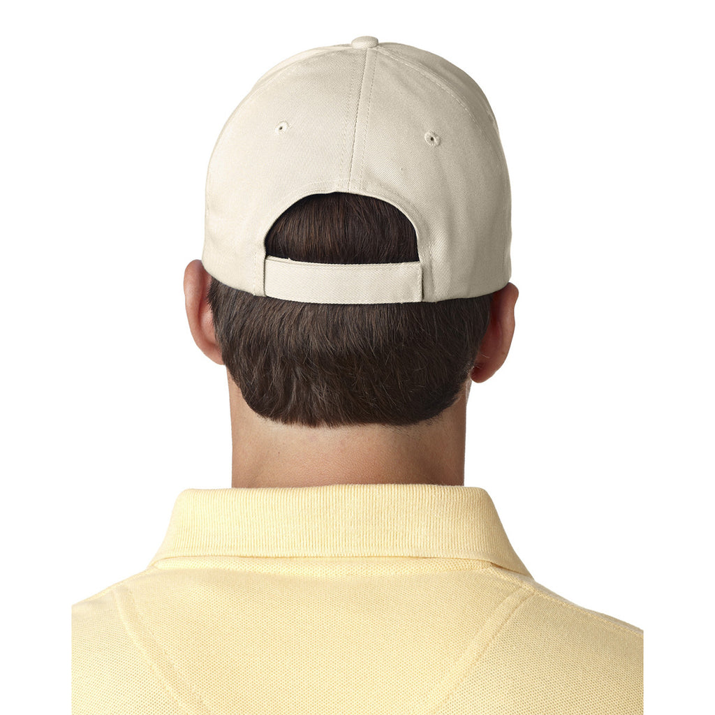 UltraClub Men's Stone Classic Cut Chino Cotton Twill Structured Cap