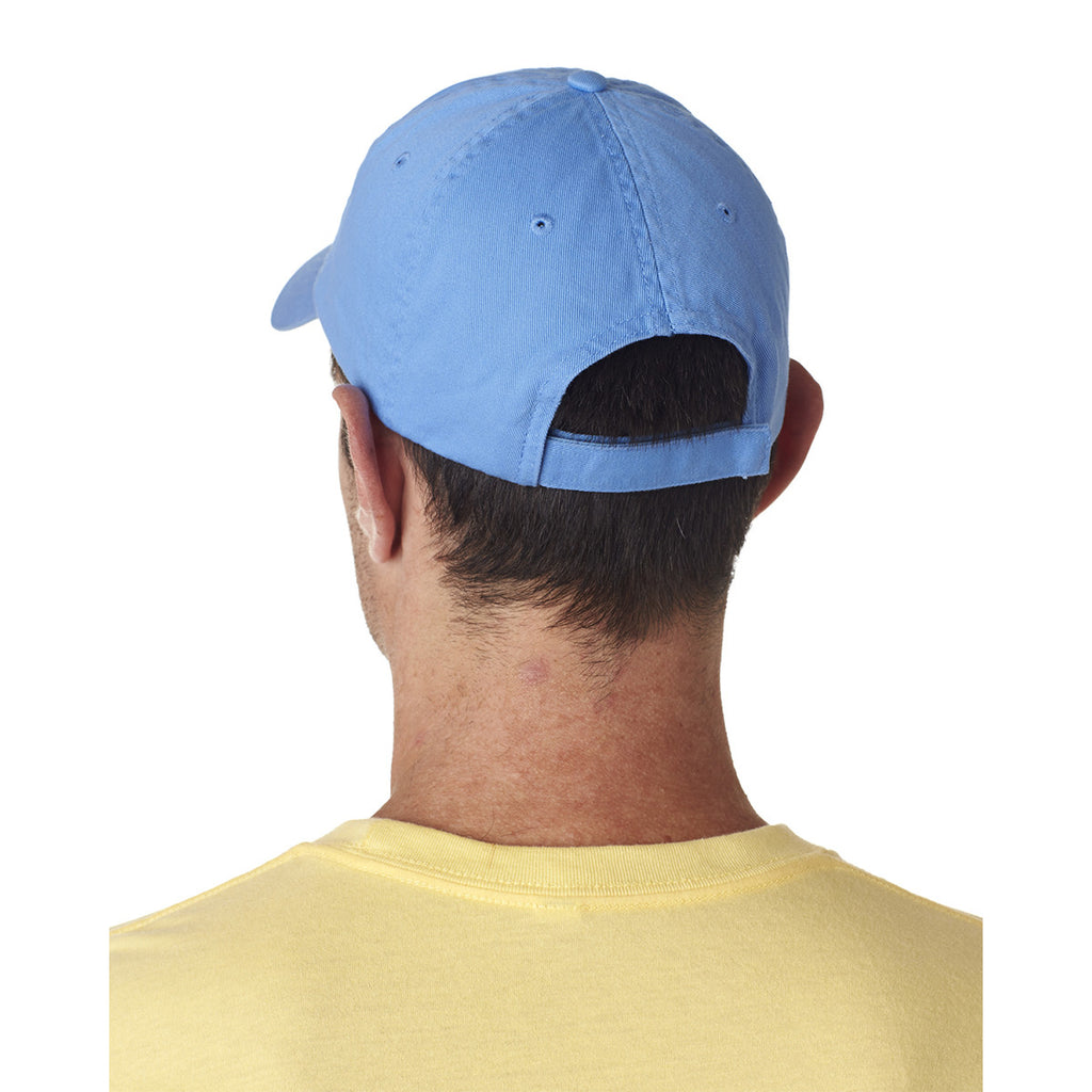 UltraClub Men's Light Blue Classic Cut Chino Cotton Twill Unconstructed Cap