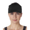 UltraClub Women's Black Classic Cut Chino Cotton Twill Visor