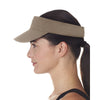 UltraClub Women's Khaki Classic Cut Chino Cotton Twill Visor