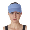 UltraClub Women's Light Blue Classic Cut Chino Cotton Twill Visor