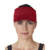 UltraClub Women's Red Classic Cut Chino Cotton Twill Visor