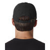 UltraClub Men's Black/Stone Classic Cut Brushed Cotton Twill Unstructured Sandwich Cap