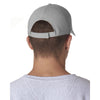 UltraClub Men's Grey Classic Cut Cotton Twill 5-Panel Cap