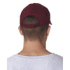 UltraClub Men's Maroon Classic Cut Cotton Twill 5-Panel Cap