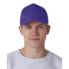 UltraClub Men's Purple Classic Cut Cotton Twill 5-Panel Cap