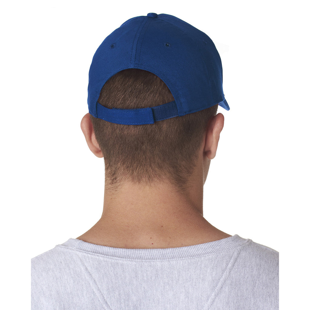 UltraClub Men's Royal Classic Cut Cotton Twill 5-Panel Cap