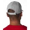 UltraClub Men's Grey Classic Cut Cotton Twill 6-Panel Cap