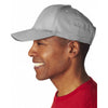 UltraClub Men's Grey Classic Cut Cotton Twill 6-Panel Cap