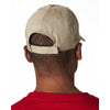 UltraClub Men's Khaki Classic Cut Cotton Twill 6-Panel Cap