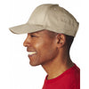 UltraClub Men's Khaki Classic Cut Cotton Twill 6-Panel Cap