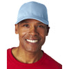 UltraClub Men's Light Blue Classic Cut Cotton Twill 6-Panel Cap