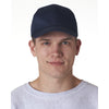 UltraClub Men's Navy Classic Cut Cotton Twill 6-Panel Cap