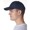 UltraClub Men's Navy Classic Cut Cotton Twill 6-Panel Cap