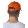 UltraClub Men's Orange Classic Cut Cotton Twill 6-Panel Cap