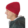 UltraClub Unisex Red Knit Beanie with Cuff