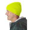 UltraClub Unisex Safety Yellow Knit Beanie with Cuff