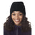 UltraClub Women's Black Waffle Beanie