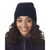 UltraClub Women's Navy Waffle Beanie