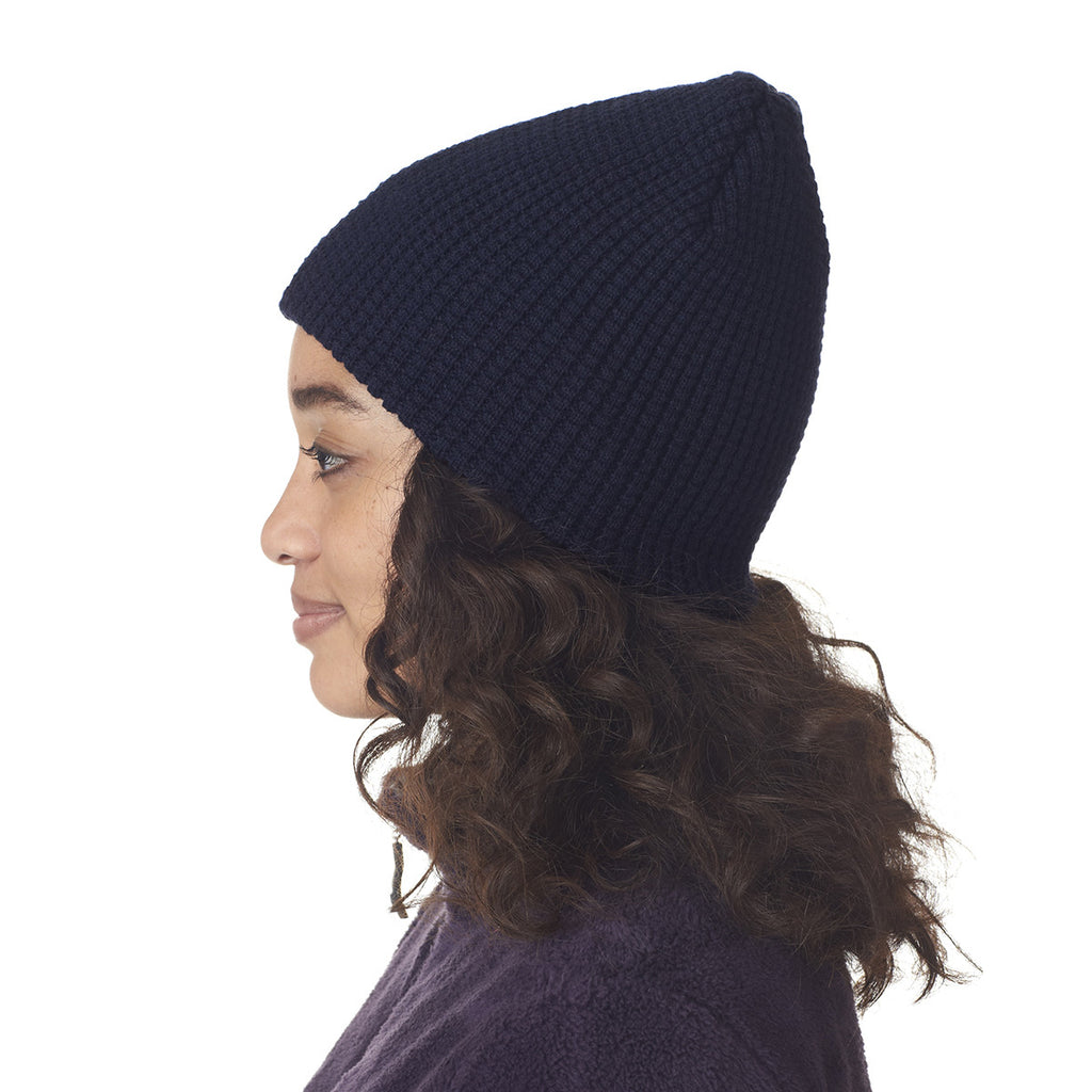 UltraClub Women's Navy Waffle Beanie