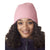 UltraClub Women's Pink Waffle Beanie