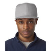 UltraClub Men's Grey Flat Bill Cap