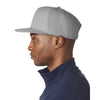 UltraClub Men's Grey Flat Bill Cap