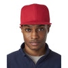 UltraClub Men's Red Flat Bill Cap