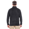 UltraClub Men's Black Cool & Dry Quarter-Zip Microfleece