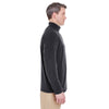 UltraClub Men's Black Cool & Dry Quarter-Zip Microfleece