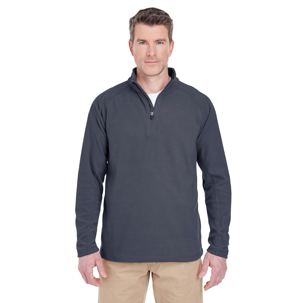 UltraClub Men's Flint Cool & Dry Quarter-Zip Microfleece