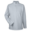 UltraClub Men's Silver Cool & Dry Quarter-Zip Microfleece