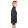 UltraClub Women's Black Cool & Dry Full-Zip Microfleece