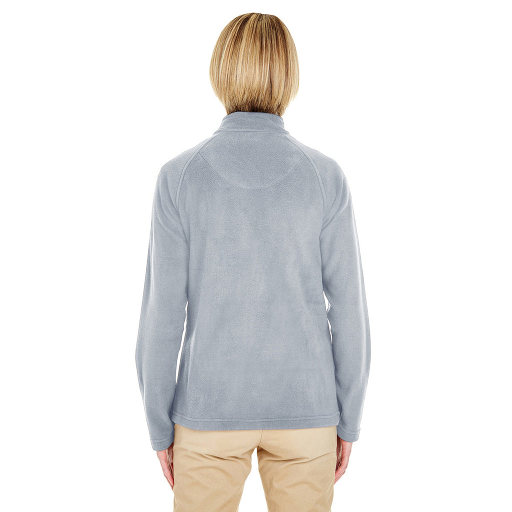 UltraClub Women's Silver Cool & Dry Full-Zip Microfleece